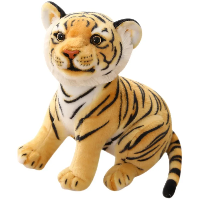 23 cm echte Plüsch-Tiger-Puppe, Spielzeug für Kinder, niedliche Kuscheltiere, Spielzeug, Geschenk, gute Qualität für Kinder, Jungen, Geburtstagsgeschenk