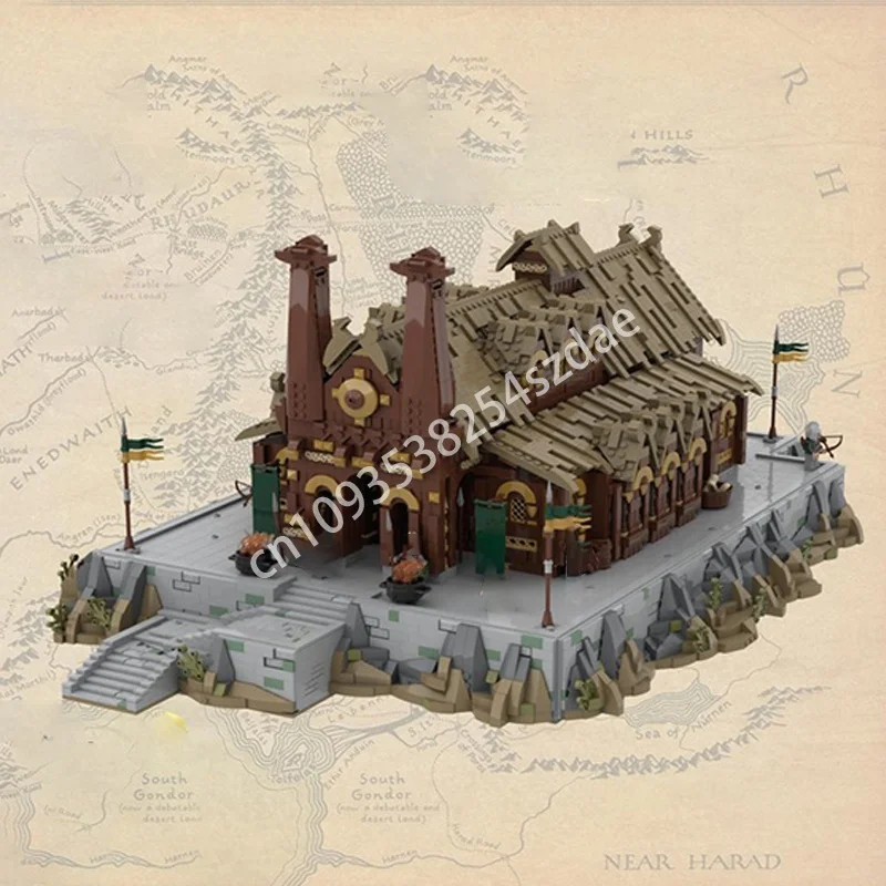 

7868 шт. MOC UCS Edoras Meduseld Золотой зал Модель Строительные блоки Игрушечная конструкция DIY Рождественские подарки Творческая идея День рождения