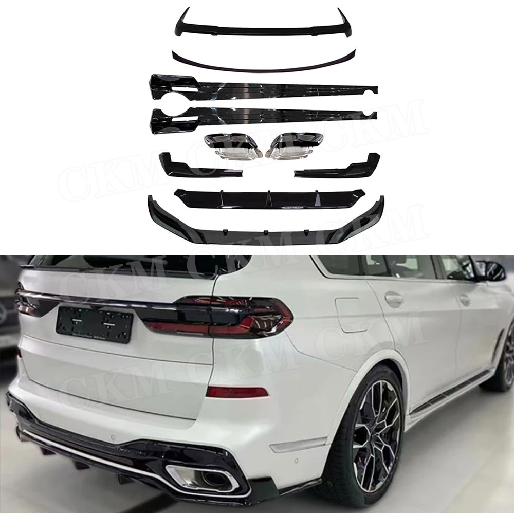 

CKMUUER для BMW X7 G07 LCI Sport 2023+ Комплекты кузова автомобиля Передняя губа Задний бампер Диффузор Наконечники выхлопных газов Боковые юбки Задний спойлер