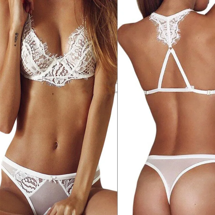 Sexy Lingerie Lace Hollowed Out Three - piece Bikini Set For Women Erotic Lingerie Sets Sexy Ladies Outfit Women's Lingerie Unde