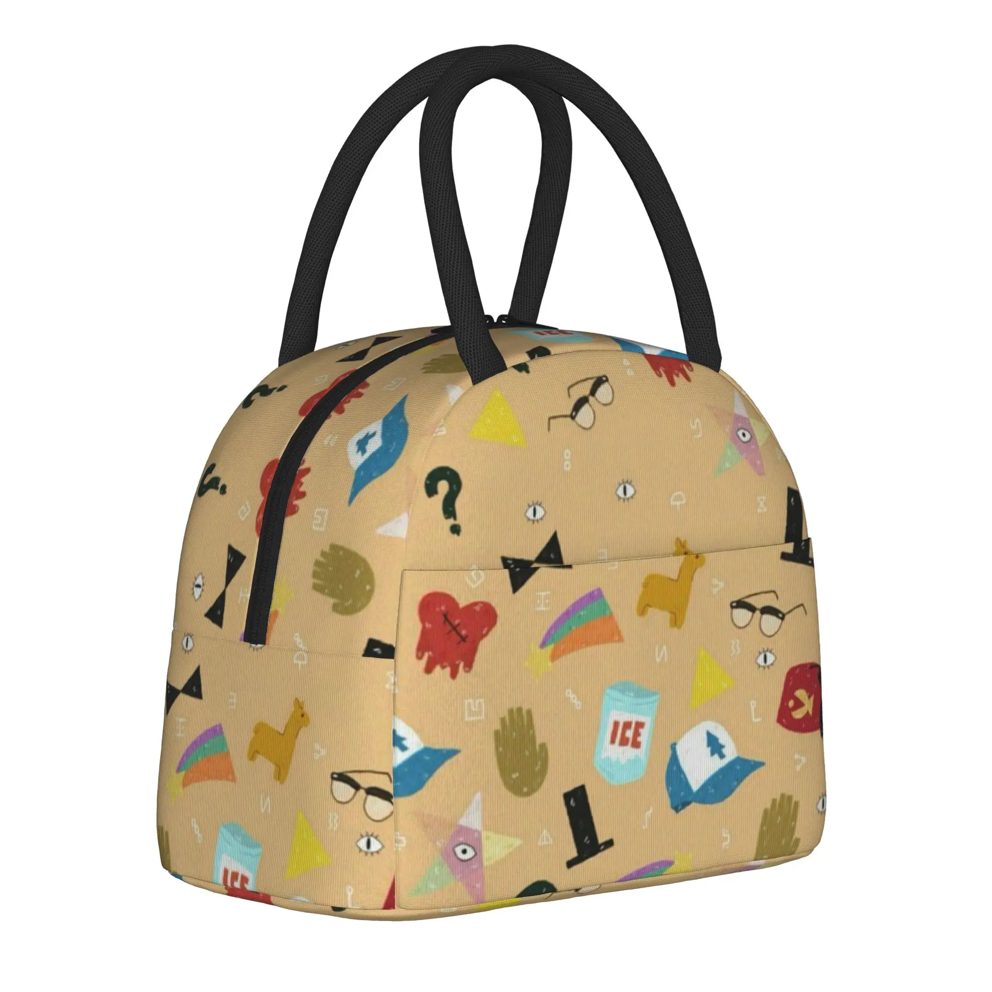 Gravitys Falls Merch Insulated Lunch Tote Bag For Picnic  Food Storage Bag Portable Cooler Thermal Lunch Boxes