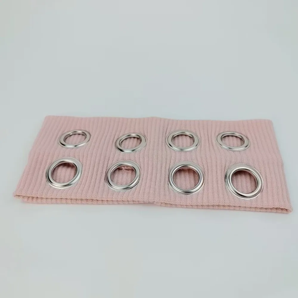 

Round Hole Hollow Headband Elastic Stretchy Fabric Metal Punk Headband Hollowed Out Sports Sweatband Elastic Headband