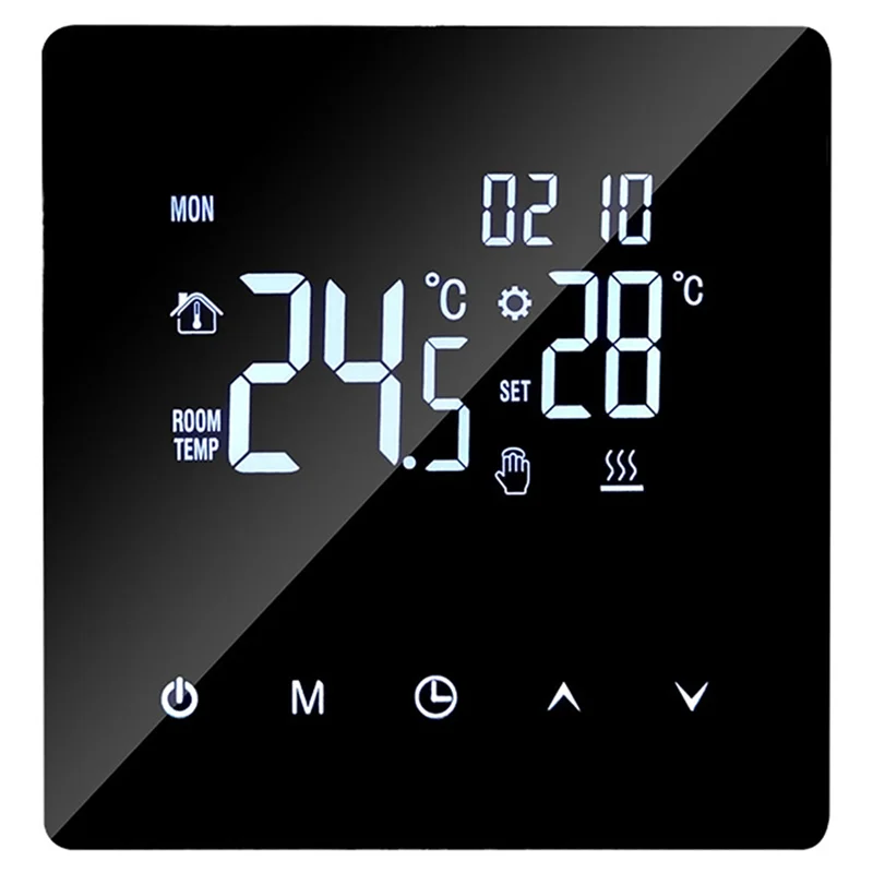 AT02-Tuya Wifi Wireless Programmable Digital Thermostat Touch Screen Temperature Controller For Floor Heating Systems
