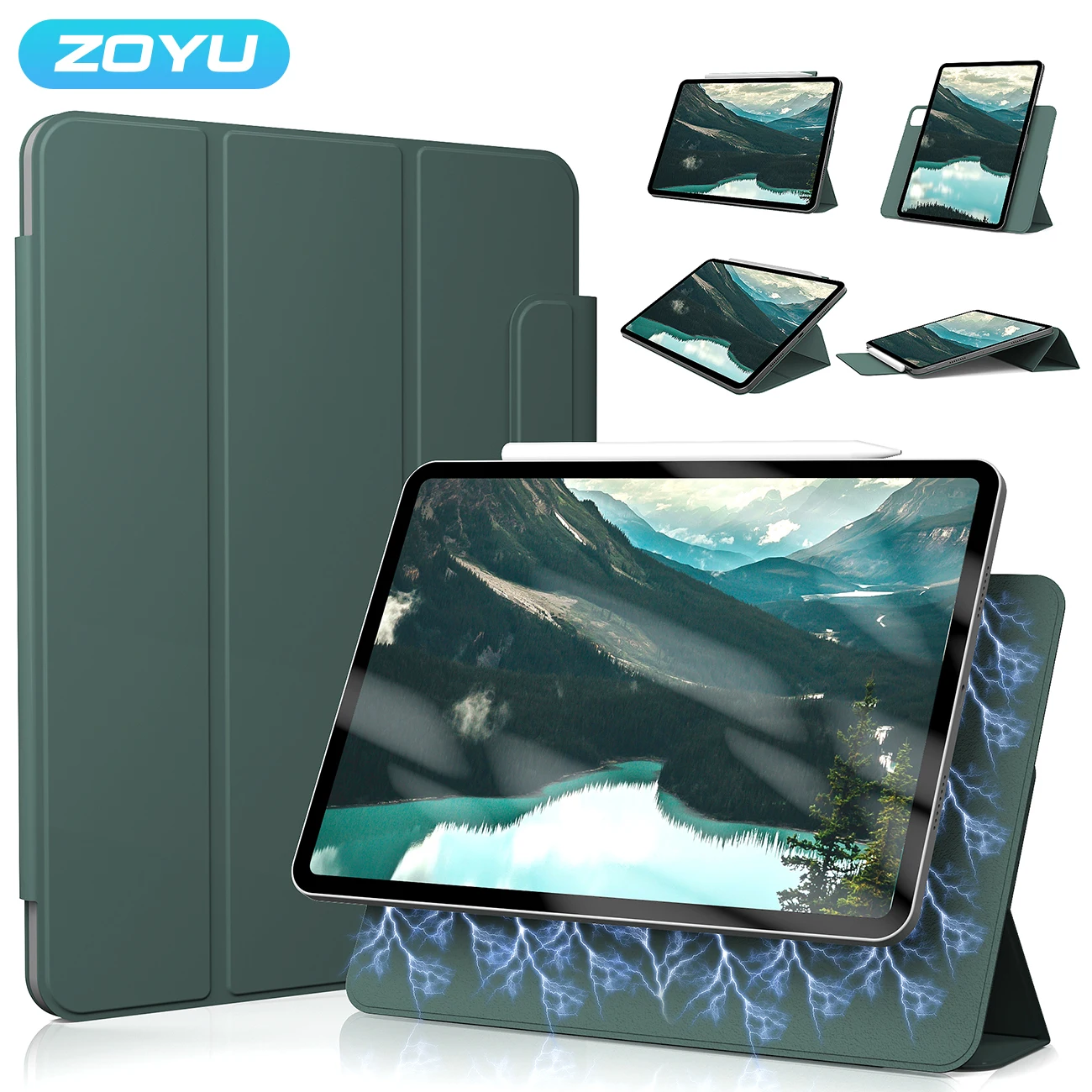 ZOYU Case for iPad Pro 11 12.9 inch Detachable separation,For iPad 10 10.9 2022 Air 4/5th Gen Magnetic detachable Tablet Cover