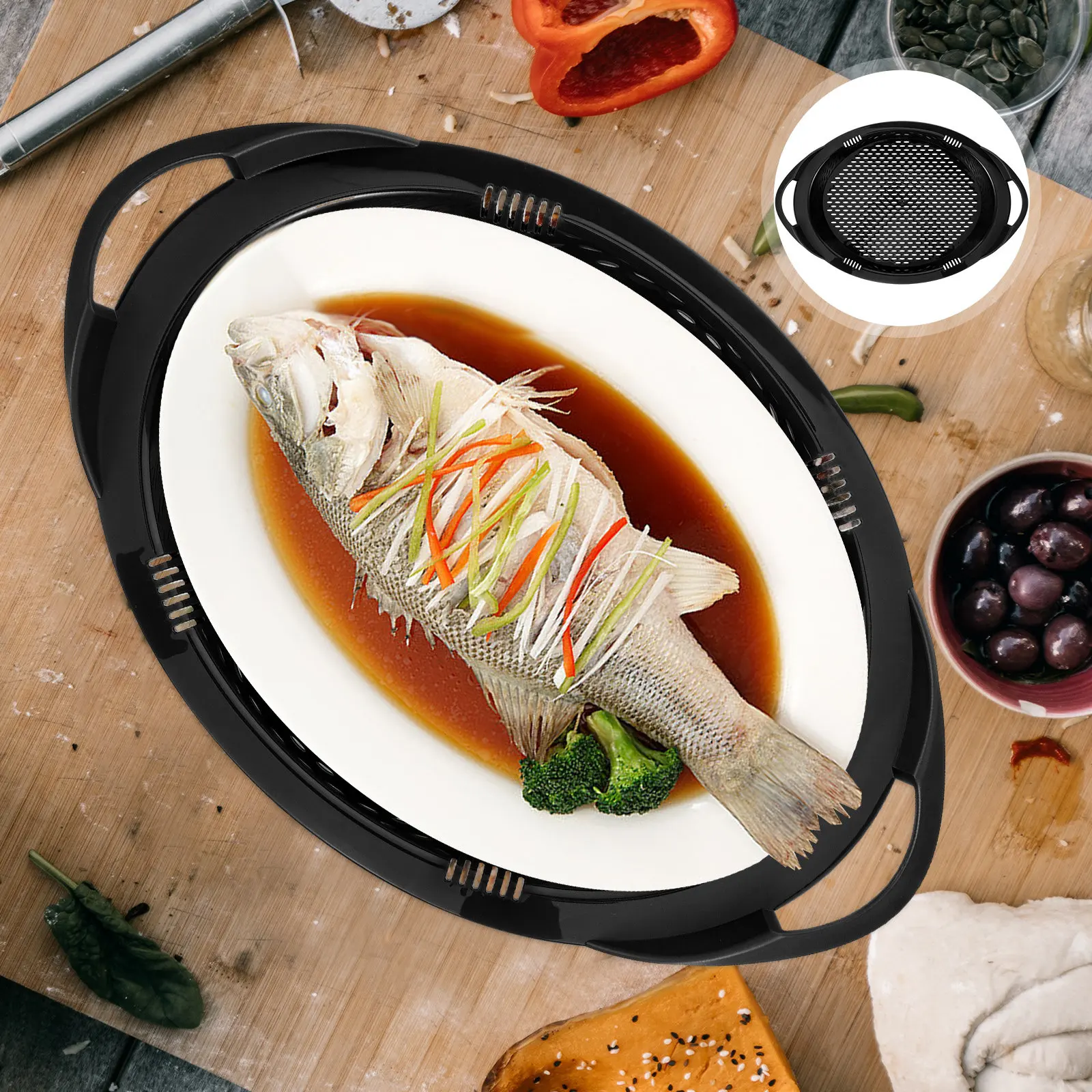 

Совместимый силиконовый противень для приготовления на пару, устойчивый к высоким температурам, с антипригарным покрытием, безопасный, многоразовый, для выпечки и приготовления на пару.