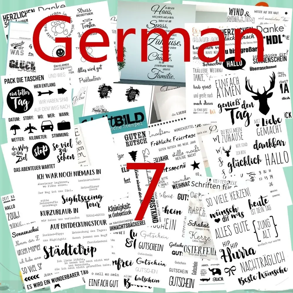 German word Metal Cutting Dies and  clear Stamps  7