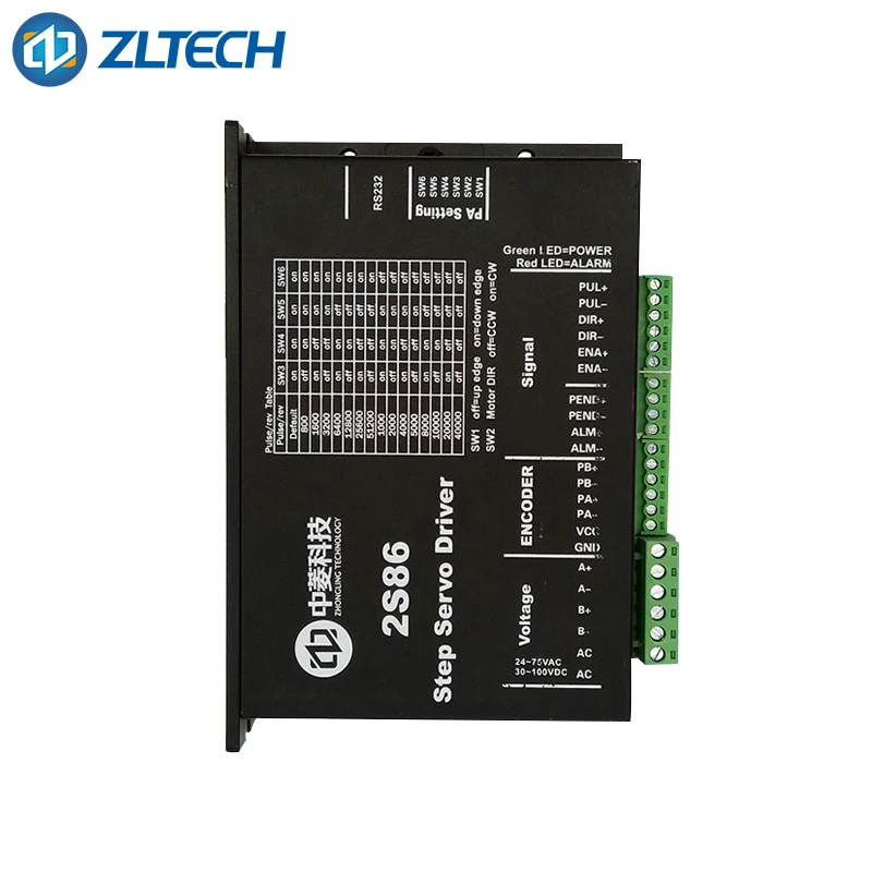 2026 ZLTECH 2 Phase 86mm Series Nema 34 1A-8A DC 36 V48V AC 27-75V Closed Loop Servo Stepper Driver for CNC Router