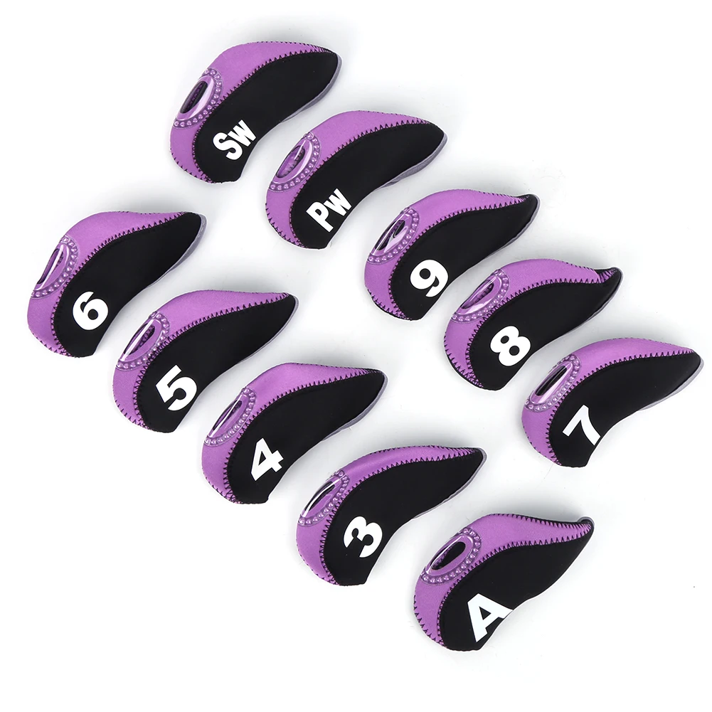 10PCS Neoprene Number Convenient Universal Soft Golf Putter Cover Iron Club Headcover Accessory During Outdoor Travel