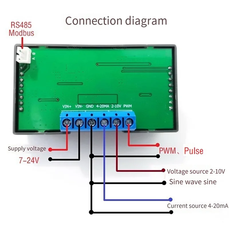 PWM نبض قابل للتعديل وحدة موجة جيبية ، 4-20ma ، 2-10V ، محمول ، مولد إشارة متعدد الوظائف ، RS485 Modbus ، B