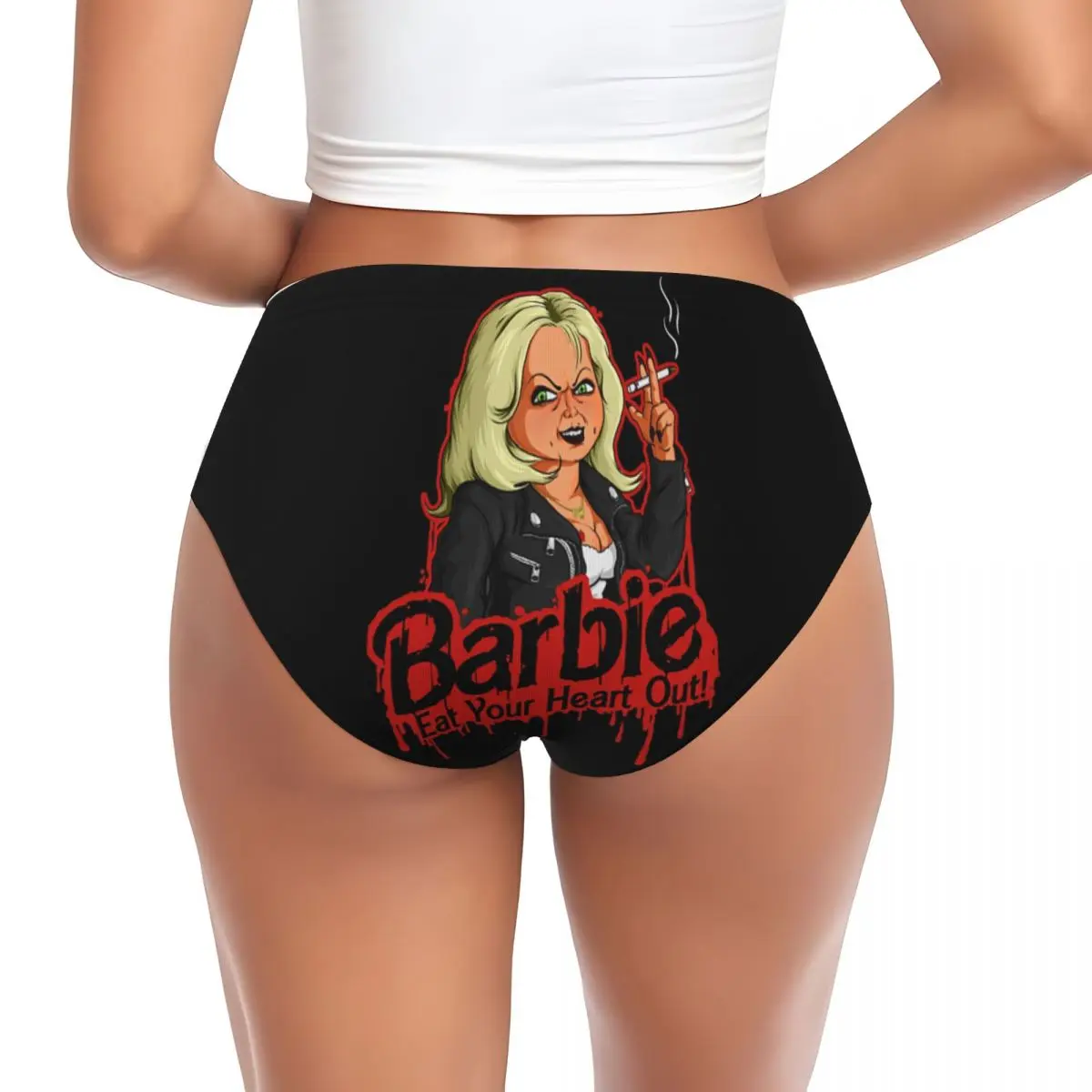 Custom Halloween Eat Your Heart Out Brief Panties Women Breathable Child's Play Horror Underwear