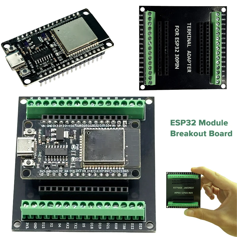 ESP32 Development Board Type C ESP32 Bluetooth WiFi ESP32 Bluetooth Module Breakout Board Ultra-Low Power Consumption Dual Core
