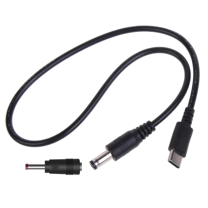 USB C إلى 5.5x2.1mm 3.5x1.35mm كابل الطاقة مع 9V 5V 12V 15V 20V PD المشغل لشاشات LCD KIPRO والمزيد