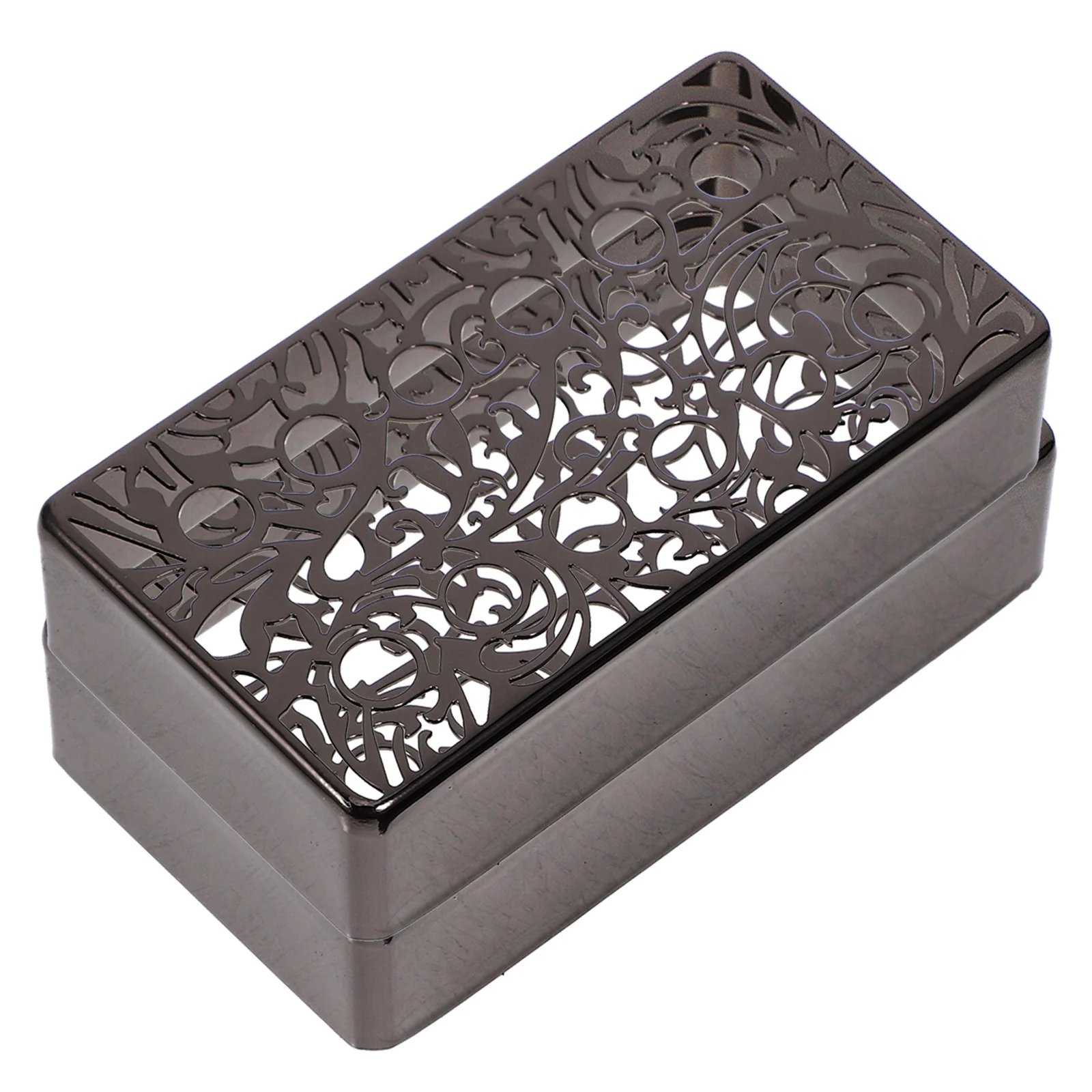 

2pcs Black Pattern Guitar Pickup Covers Metal Frames Electric Bridge Replacement Accessories GB614 Durability Stylish Sound