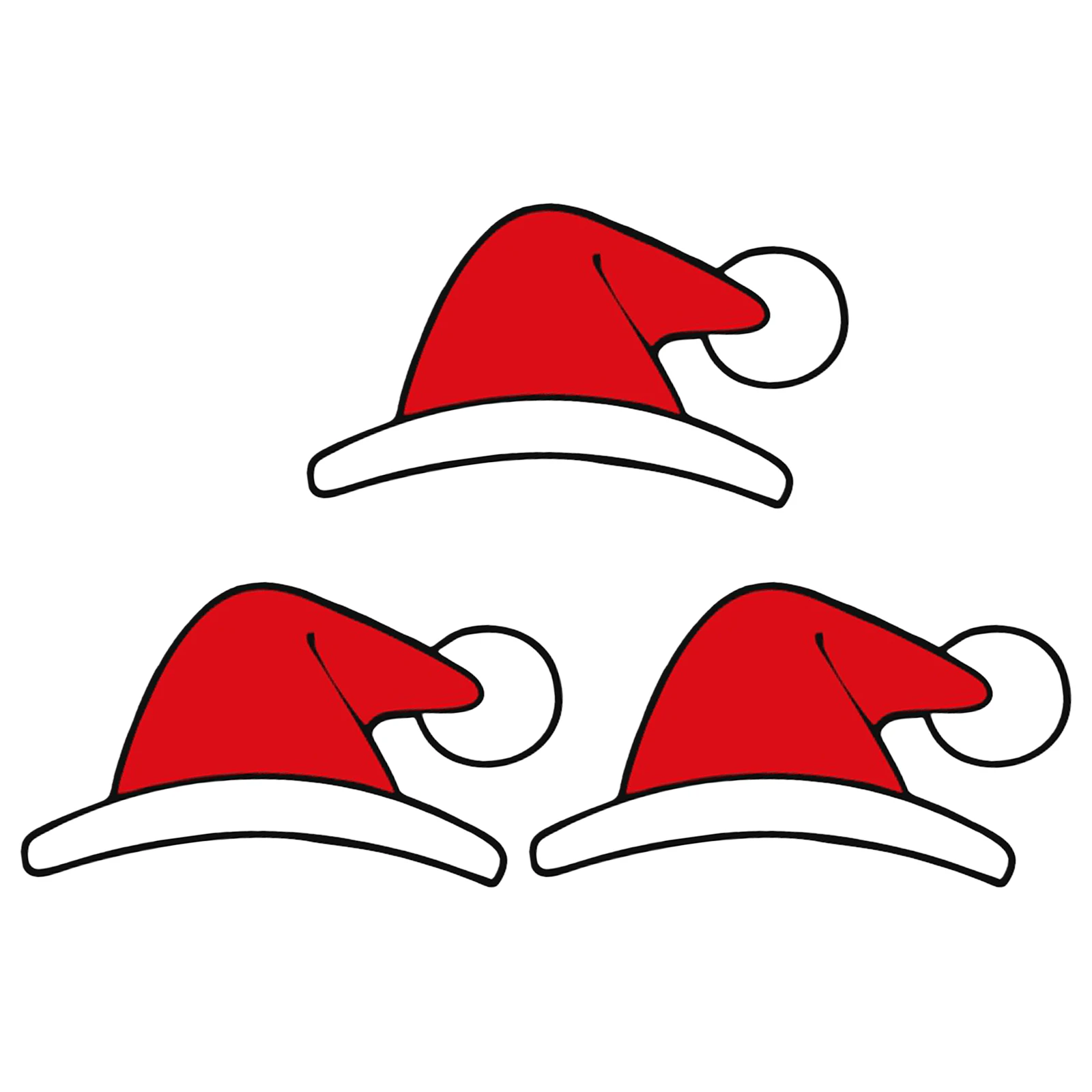 

Набор из 3 водонепроницаемых декоративных наклеек с рождественской шапкой Санты для автомобиля Tesla, ноутбука, шкафа, холодильника, чайника