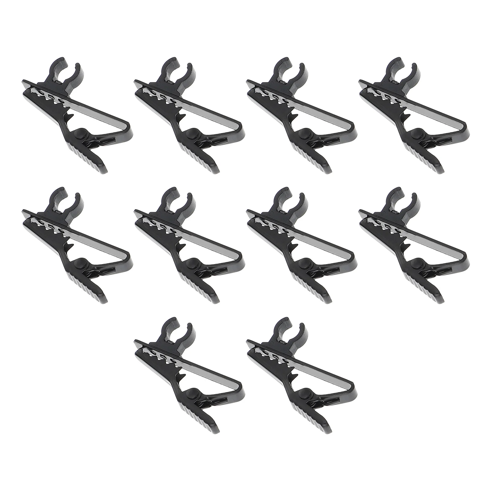 

10 Pcs Mic Lapel Clips Microphone Lavalier Iron Collar for Accessories Wireless Microphones