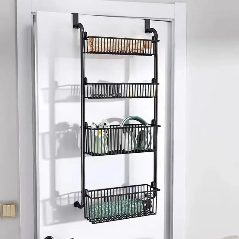 

Over Door Storage Organizer Cabinet Door Rack Drill Free Shelf Hang Organizer Universal Stock Saving Kitchen Room Storage Shelf