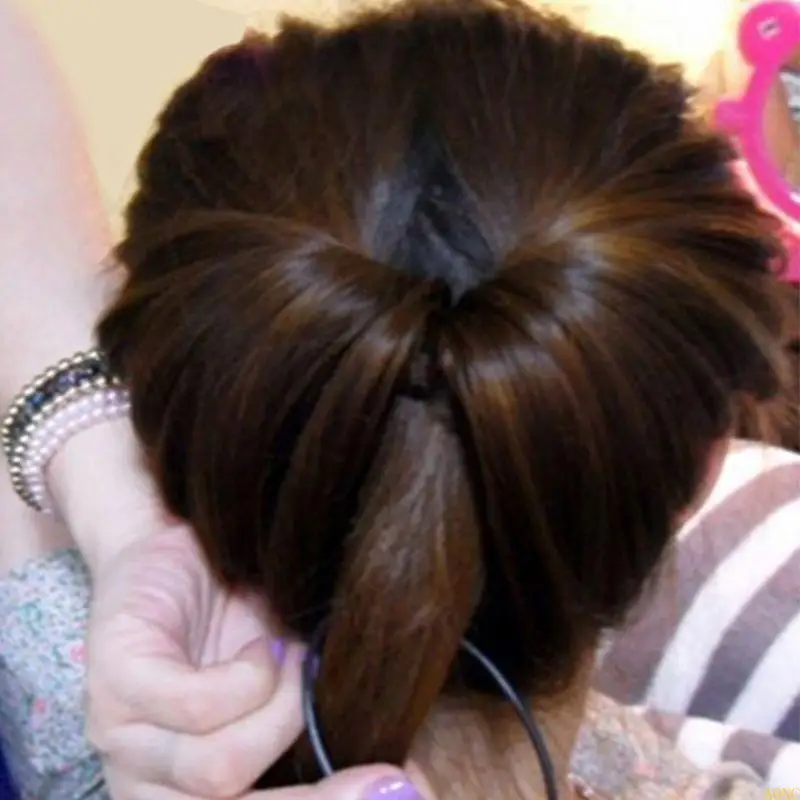 A0NC 2 Cái/bộ Nữ Cô Gái Tóc Đuôi Ngựa Máy Tạo Kiểu Kẹp Dụng Cụ Dây Buộc Tóc Braider Accesso