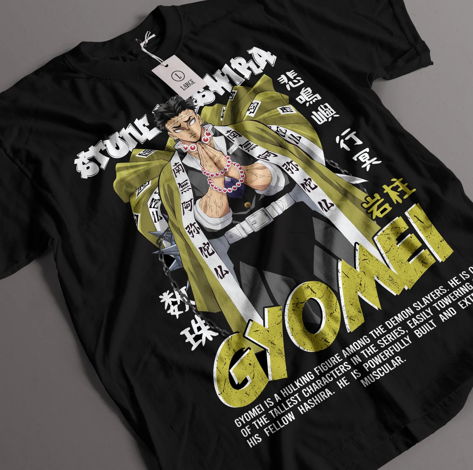 Gyomei Himejima Shirt Stone Hashira Tshirt Pillar Demon Slayer T-Shirt Anime Tee