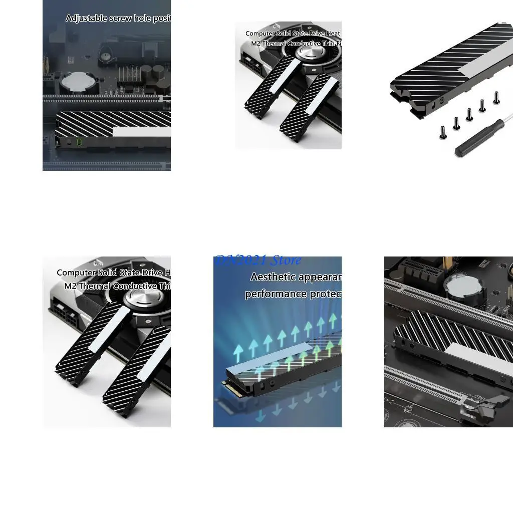 

F3KE Efficient Heat Sink For NVMe SSD 2280 Compatible Multiple Brand Cooling System Protections
