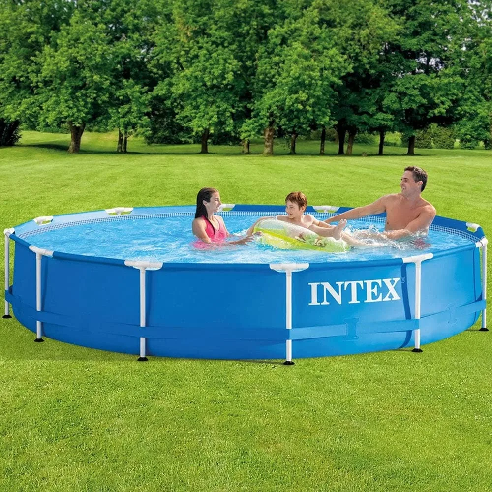 Metal Frame 12 Ft X 30 in Above Ground Pool Set, Round Swimming Pool with Steel Frame, 530 GPH Cartridge Filter, Customized