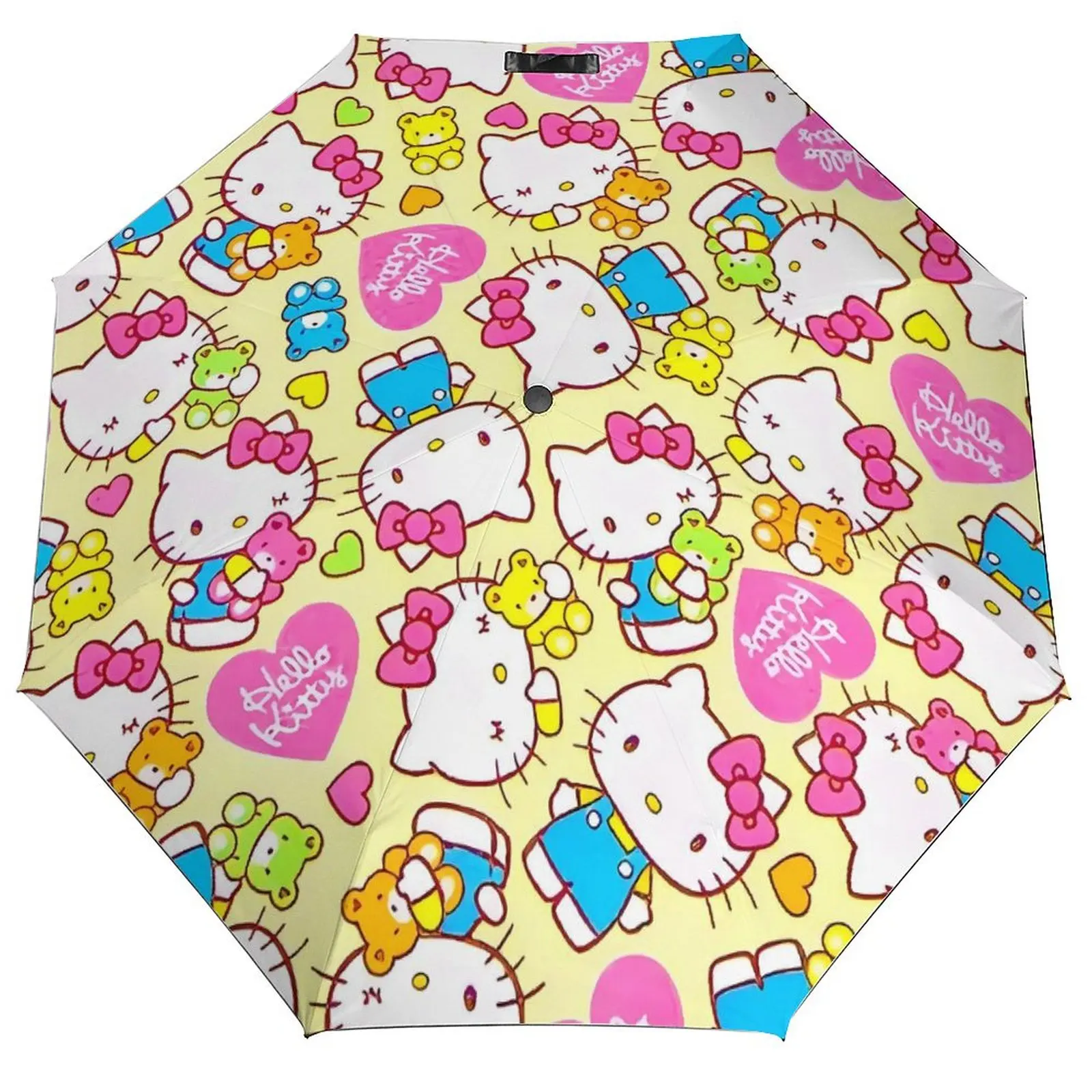 

Портативный японский зонт Hello Kitty Kawaii с мультяшным котом, устойчивый к ультрафиолетовому излучению зонт для женщин и мужчин, автомобильные зонты от дождя и солнца