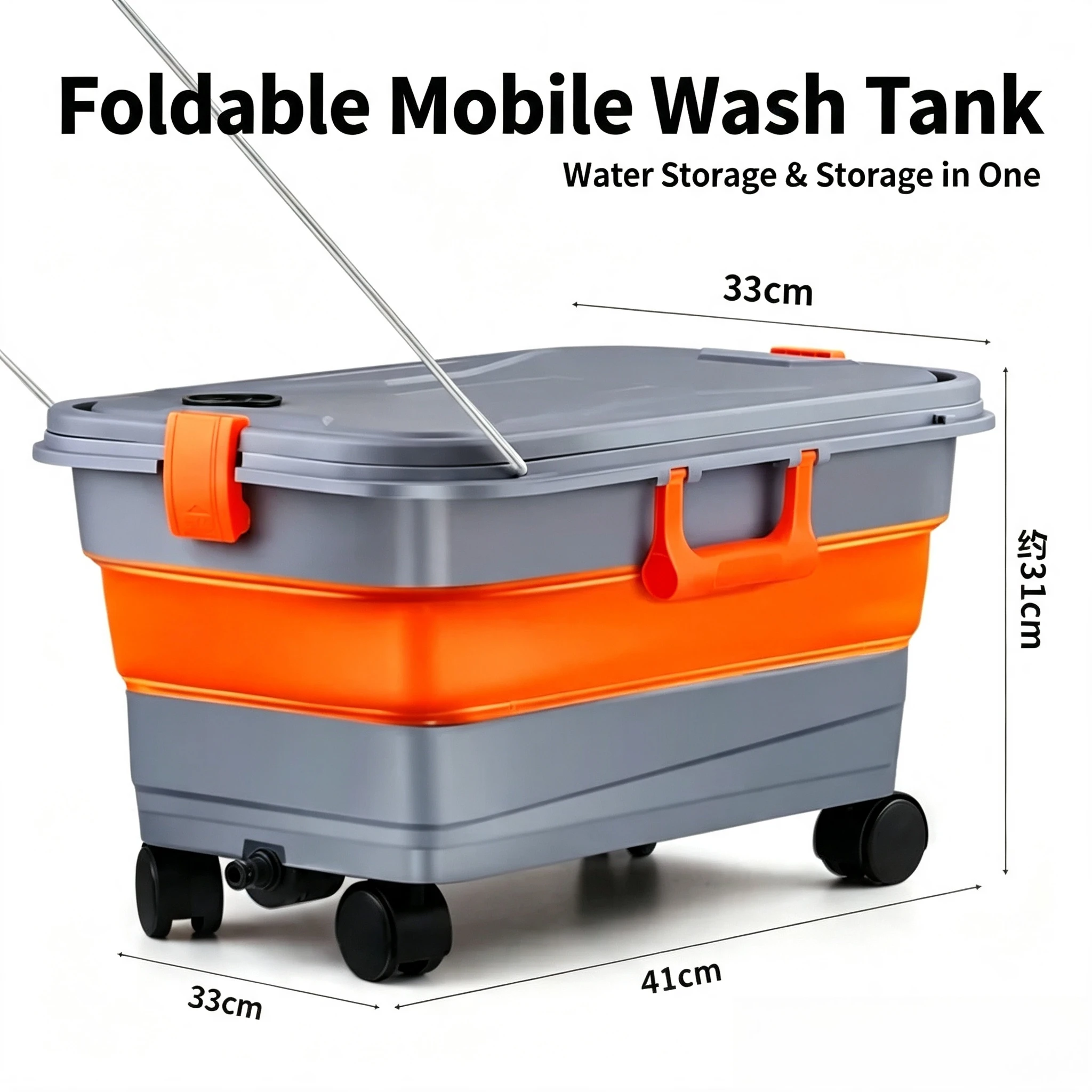 22L Foldable Car Wash Bucket Portable Space Saving Collapsible Cleaning Water Pail Multifunctional Mobile Washing Tool image 3