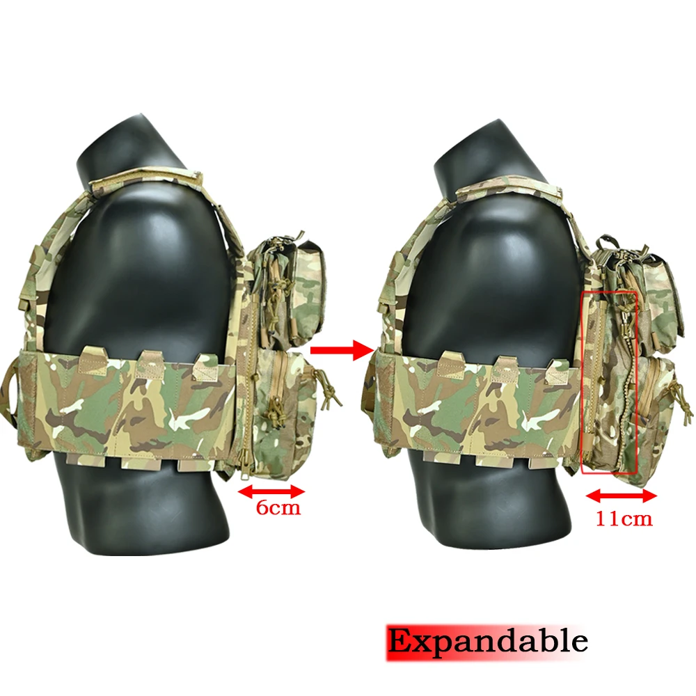 Imagem -05 - Suporte de Placa Tático Lv119 com Painel Traseiro de Assalto Faixa Elástica Expansível Molle Frontal e Traseira Colete de Caça Airsoft