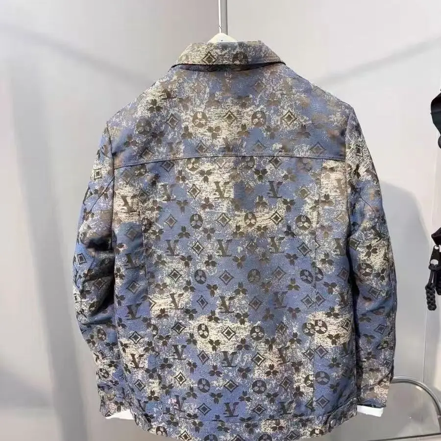 2025Trendy brand lapel thin jacket men's spring and autumn new niche personalized color youth coat large size