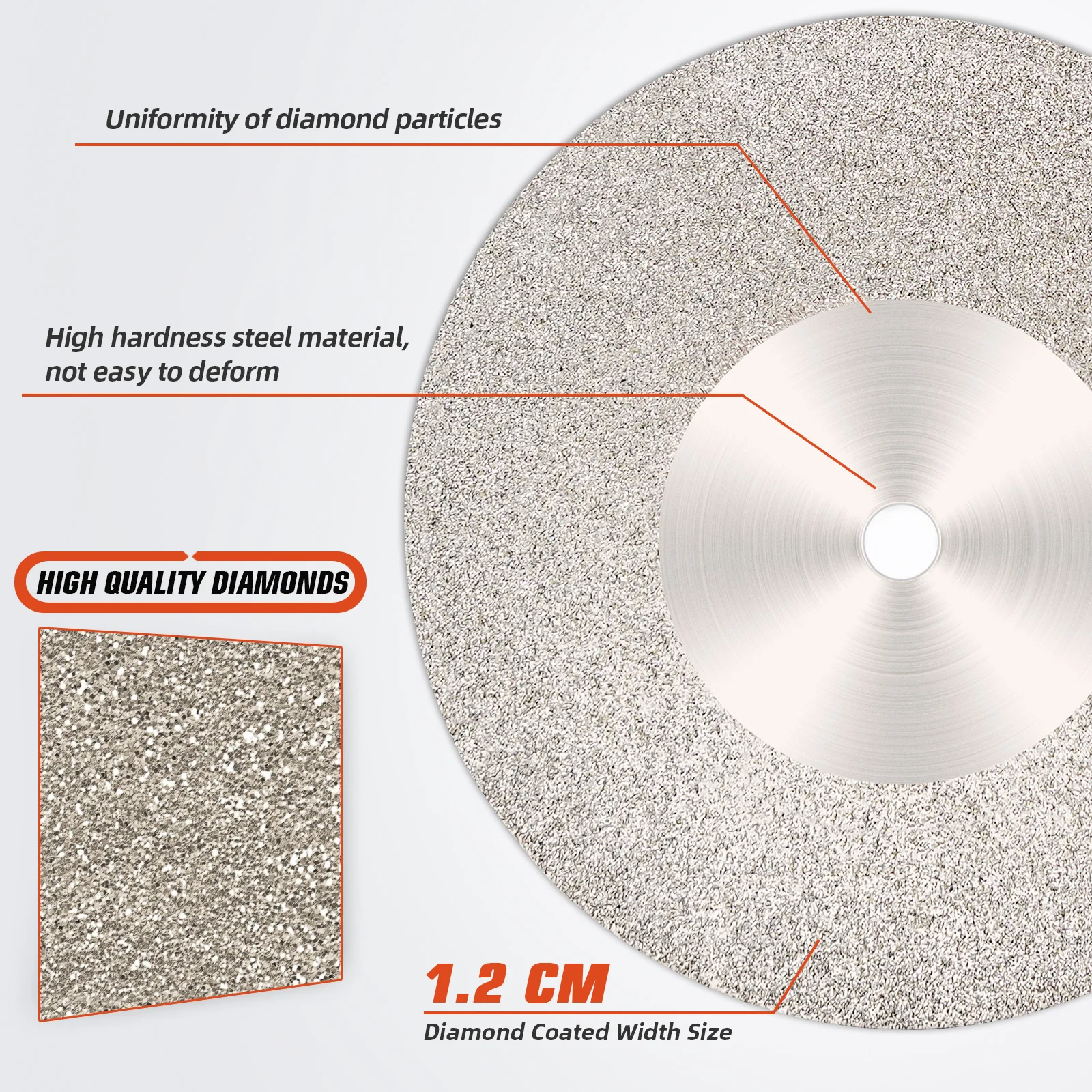 Disque de scie circulaire en diamant, outil lointain, mini perceuse, bois, pierre, plastique, verre, céramique, coupe tranchante