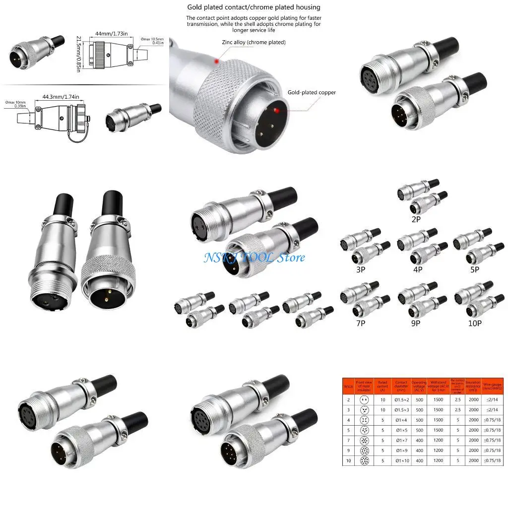 

L8RC TQ+ZQ Aviation Plug set Corrosion Resistance Circular Connector for WS16