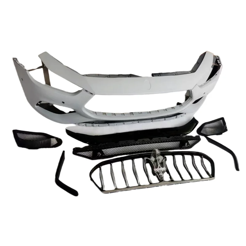 

Used for Maserati Ghibli Modification and Upgrading GTS Style Semi Carbon Fiber Front Bumper Body Kit Rear Bumper Side Skirts