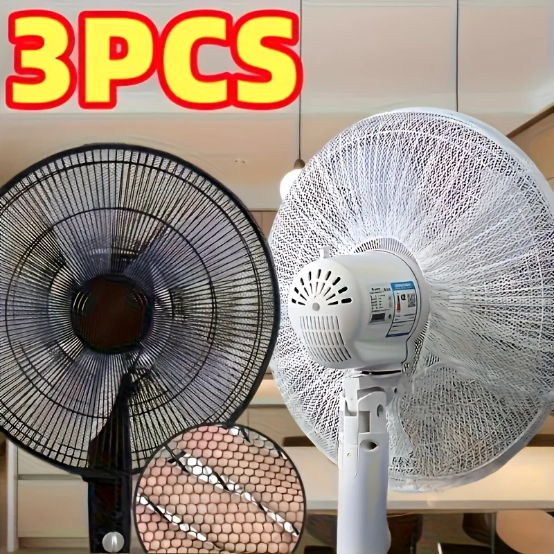 3Pcs Fan Safety Cover Dust Protector - Anti-Pinch Dust Cover - Suitable for Electric Fans - No Electricity Required - Essential for Home Cleaning and Dorms - Suitable for Apartments and Dorms