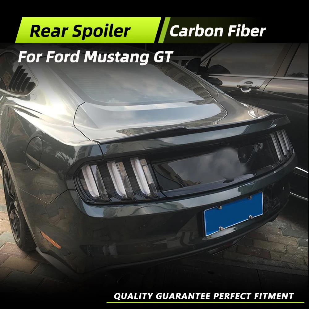 

Carbon Fiber Car Racing Rear Trunk Spoiler Lip Wing for Ford Mustang Coupe GT 350 2015 - 2018 Car Rear Trunk Spoiler Wing Lip