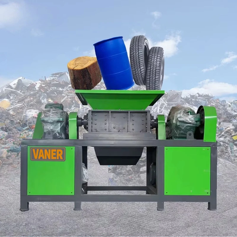 Double Shaft Shredder Machine Industrial Twin Shaft Shredder Heavy Duty Crusher for Plastic Rubber Tyre Recycling Waste