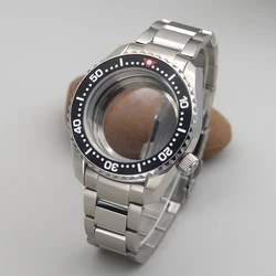 SPB185 SPB187 Watch Cases Steel Bezel Insert With Watch Strap Transparent Cover Fits Seiko NH36 NH35 7S26 Movements Watch Parts