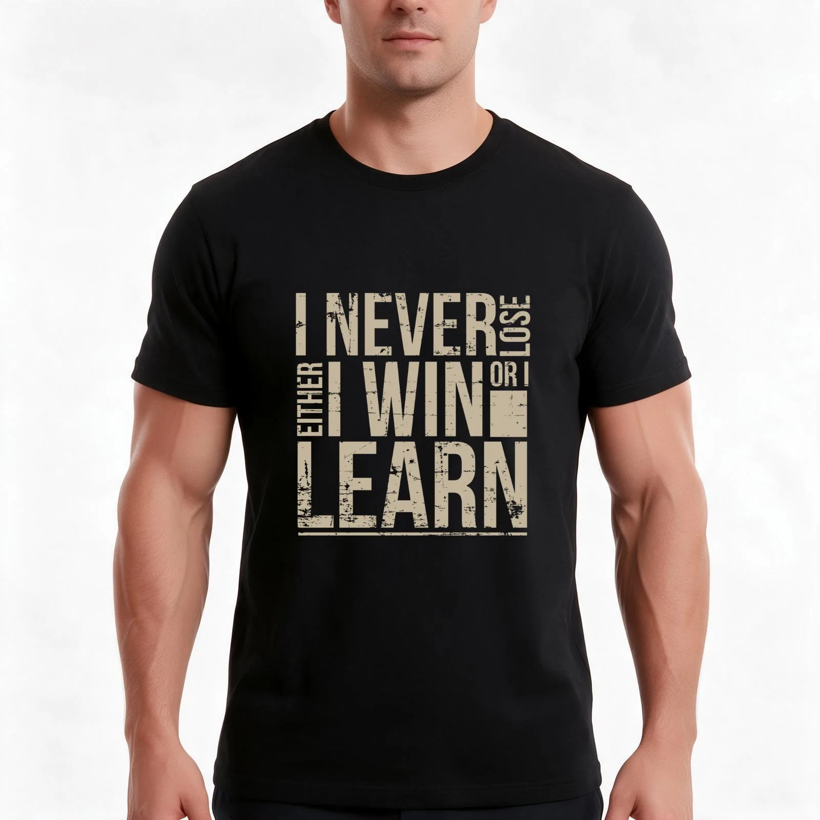 Entrepreneur - I Never Lose Either I Win Or I Learn.png T-Shirt, Summer Casual Cotton Tee, Oversized Streetwear Tops
