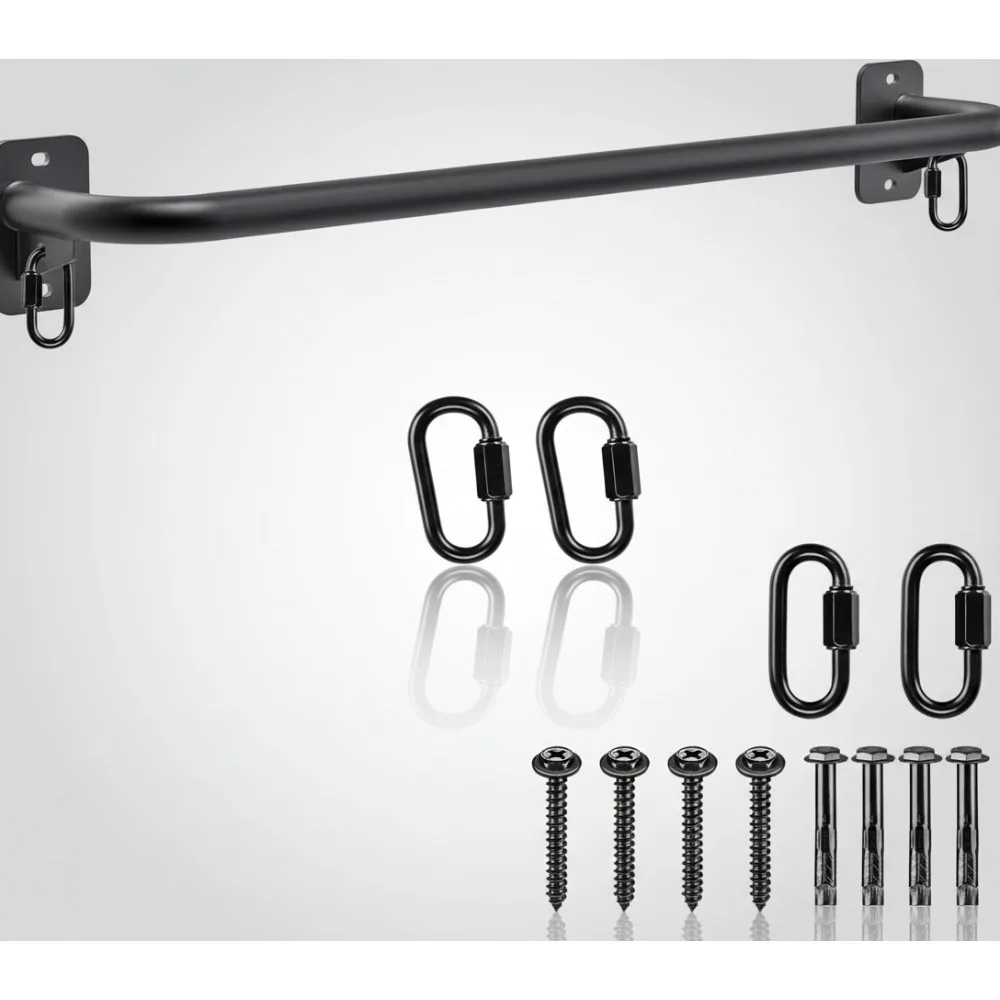 

Сверхмощная штанга для подтягивания, емкость 500 фунтов, крепление на стену/двери/потоле для домашнего спортзала, тренировки всего тела