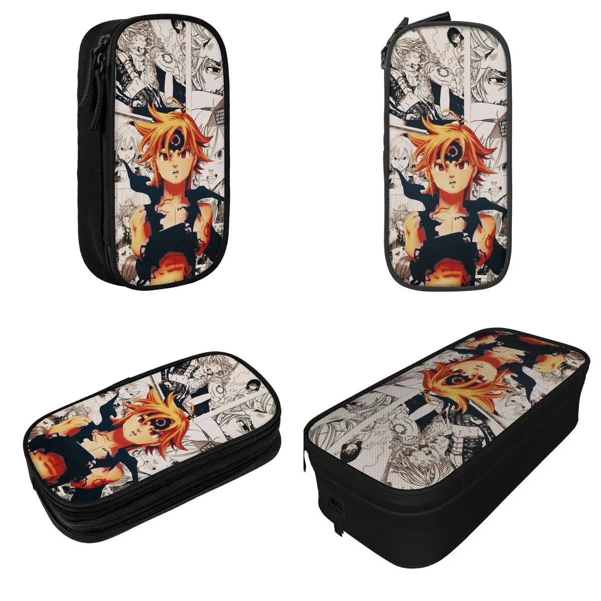 Nanatsu No Taizai Anime Pencil Cases New The Seven Deadly Sins Meliodas Pen Bags Kids Large Storage Office Gift Pencil Box