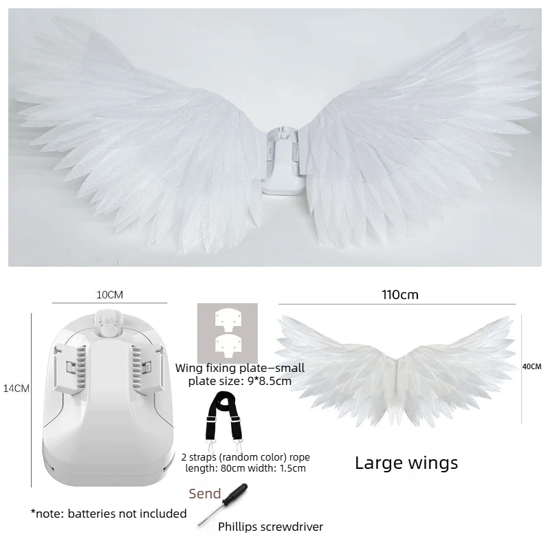 Electric Openable Angel Wings Bouquet Decor Pearl Cotton Valentine DIY Handcraft Material Pack Flower Ornament Supplies