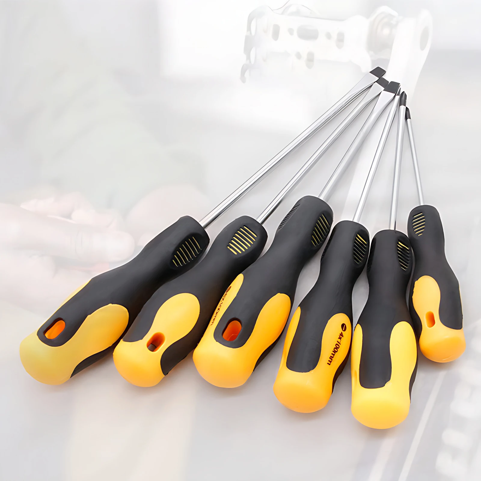 Premium Screwdriver - Chrome Vanadium Steel, Magnetic Slotted and Phillips Screwdrivers with PP Handle for Home Repairs