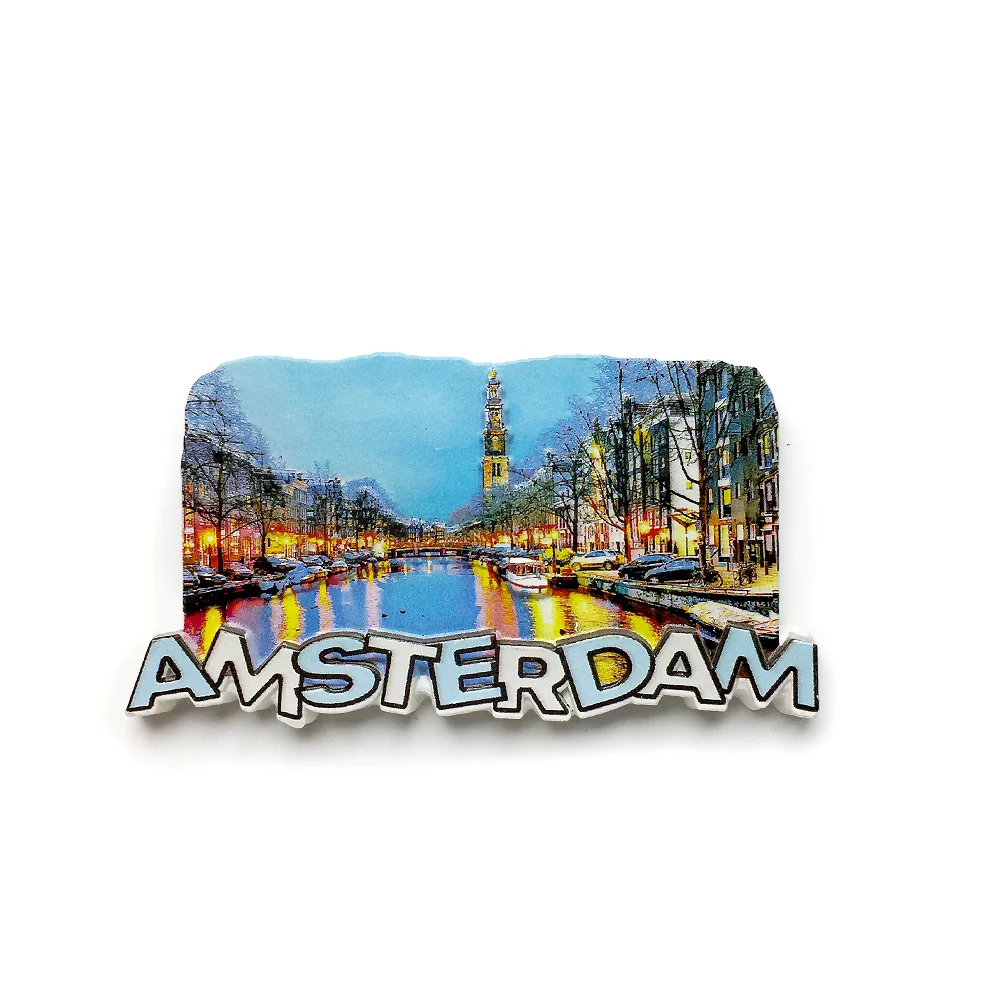 3D Resin Amsterdam Fridge Magnets - Cute Decorative Room & Home Decor - Super Strong Refrigerator Magnets