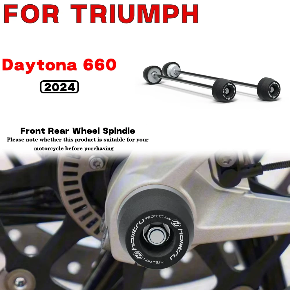 For TRIUMPH Daytona 660 2024 Motorcycle Front Rear Wheel Spindle Crash landing Protection