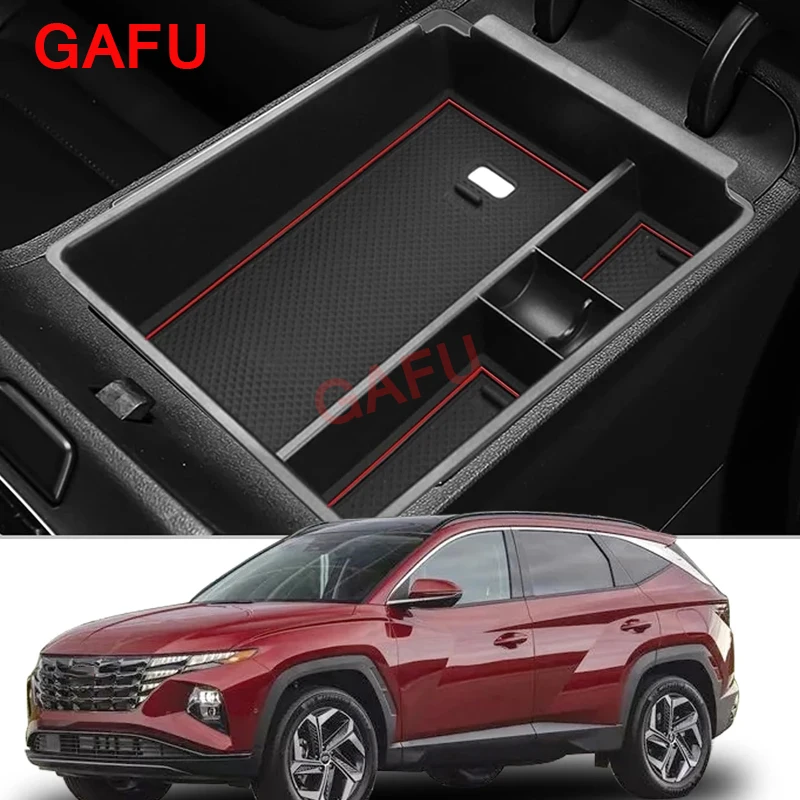 

Center Console Organizer Tray For Hyundai Tucson L NX4 Limited 2021-2022 Central Armrest ABS Secondary Storage Box Accessories