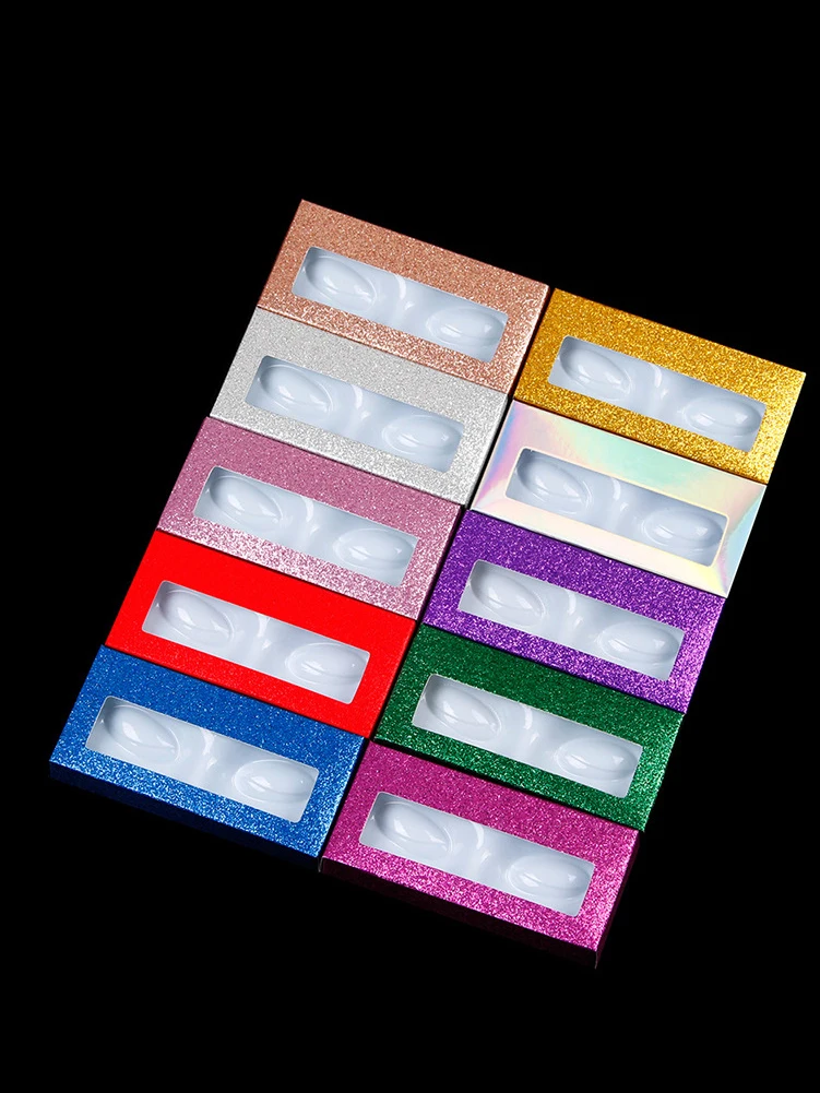 Caja de almacenamiento de pestañas postizas de etiqueta privada, caja de embalaje de pestañas con forma de cara y logotipo personalizado, soporte para bandejas de pestañas, maquillaje, 5 uds.