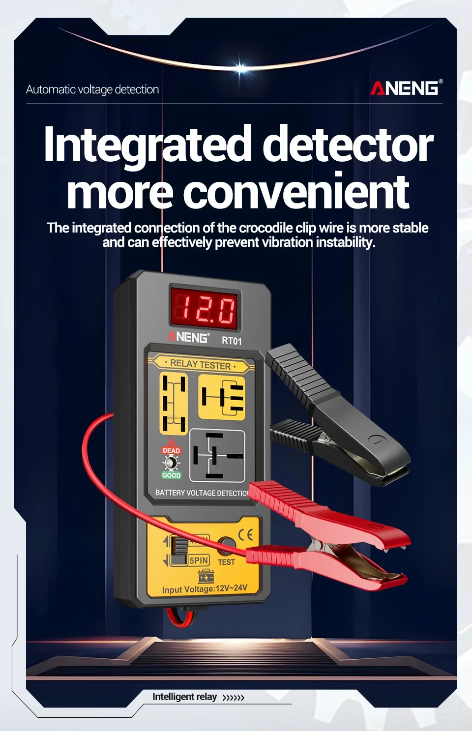 Präzisions-Detektionskit RT01 Kfz-Relais-Tester, gepaart mit BT138 Batterietester, universelles Diagnose- und Wartungswerkzeug – Detail 8