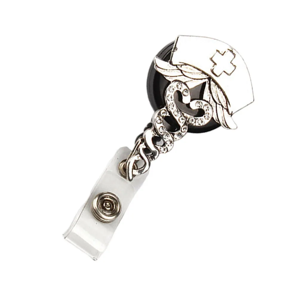 

Telescopic Badge Holder Id Clip For Nurse Doctor Student Metal Reel Work Badges Accessories Phone Lanyard