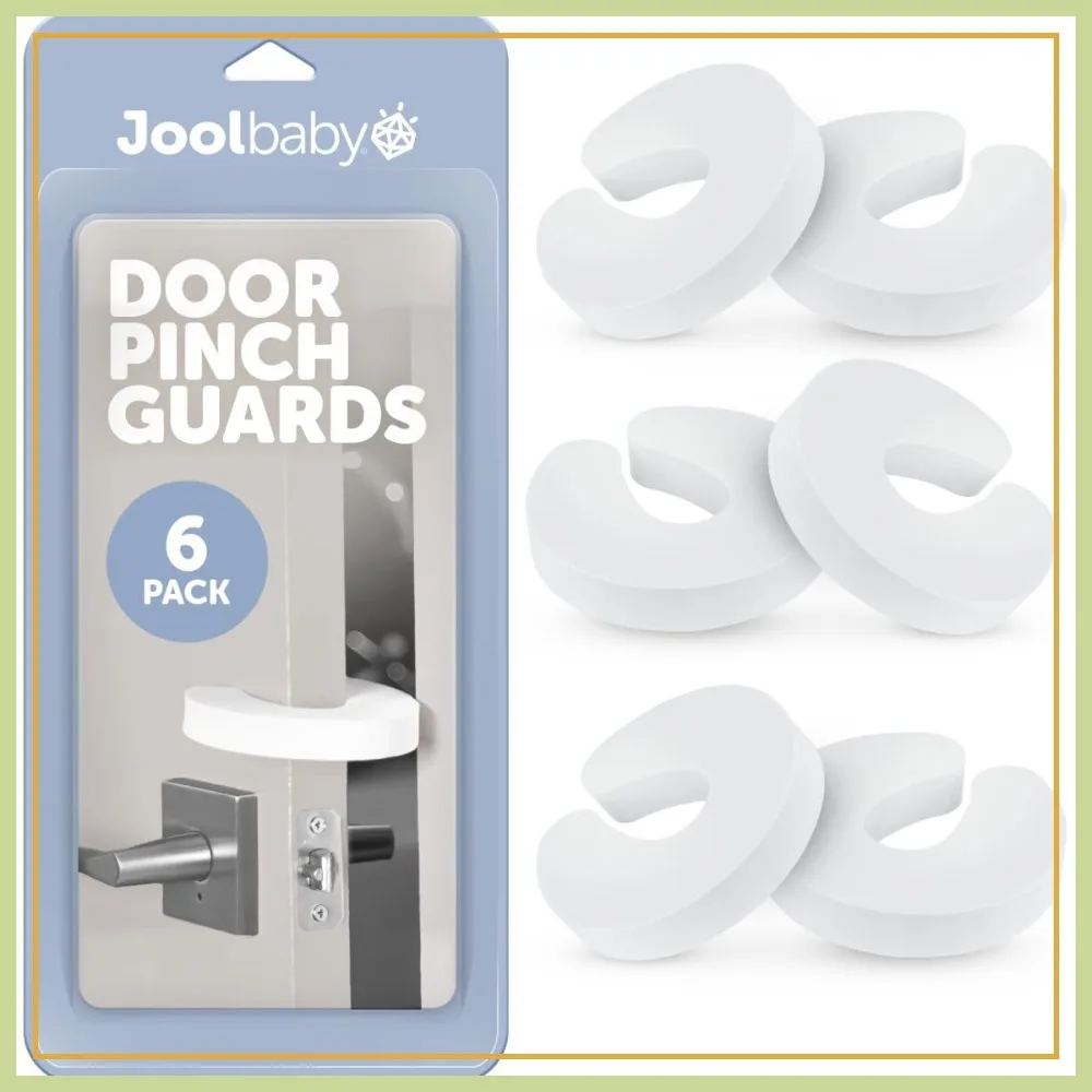 

Door Pinch Guards (6 Pack) – Prevent Slam & Pinched Fingers – Baby Proof Doors, Keep Pets Safe