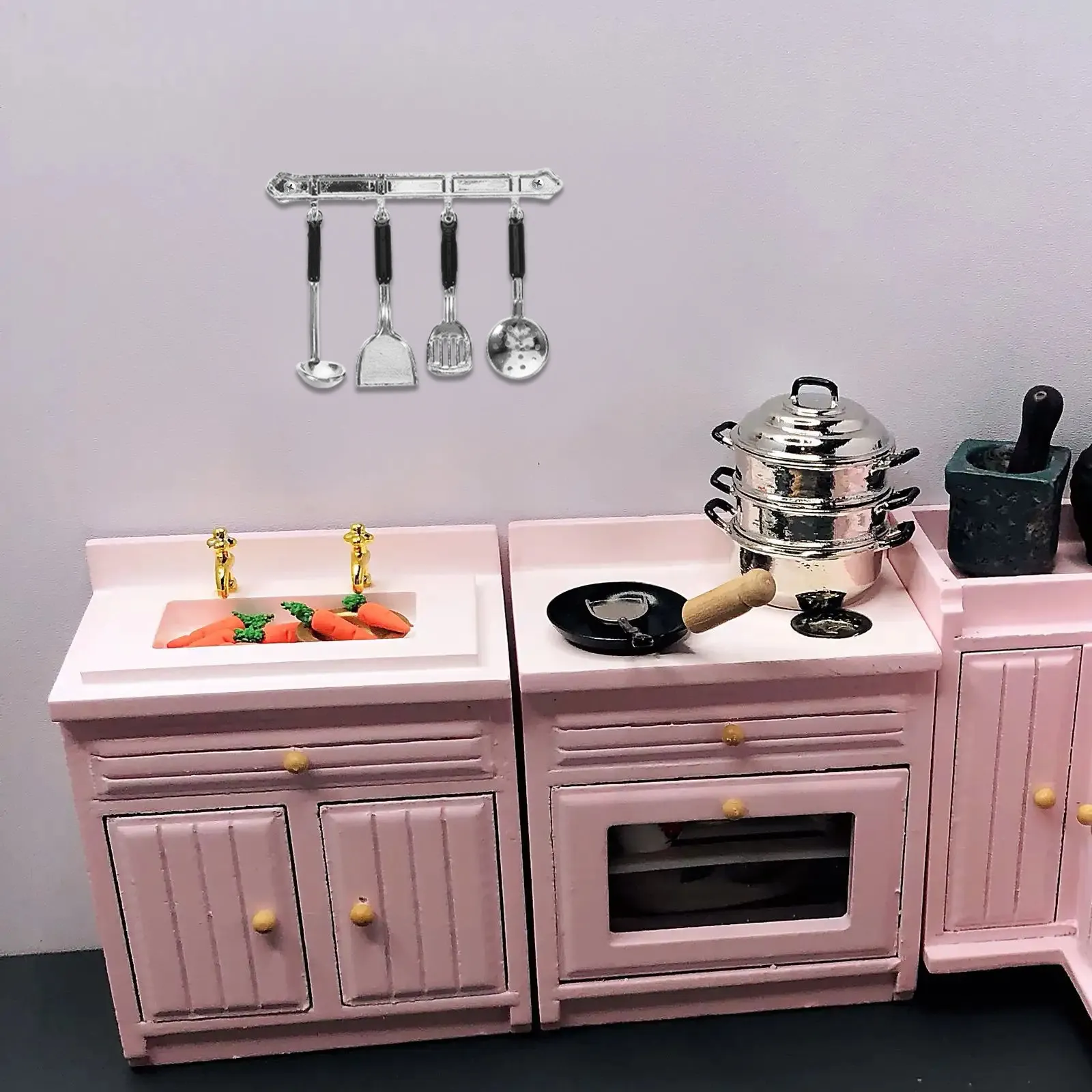 

1Set Miniature Kitchen Accessories Micro Landscape Decoration Realistic Cooking Utensils Mini Cooking Supplies for Dollhouse