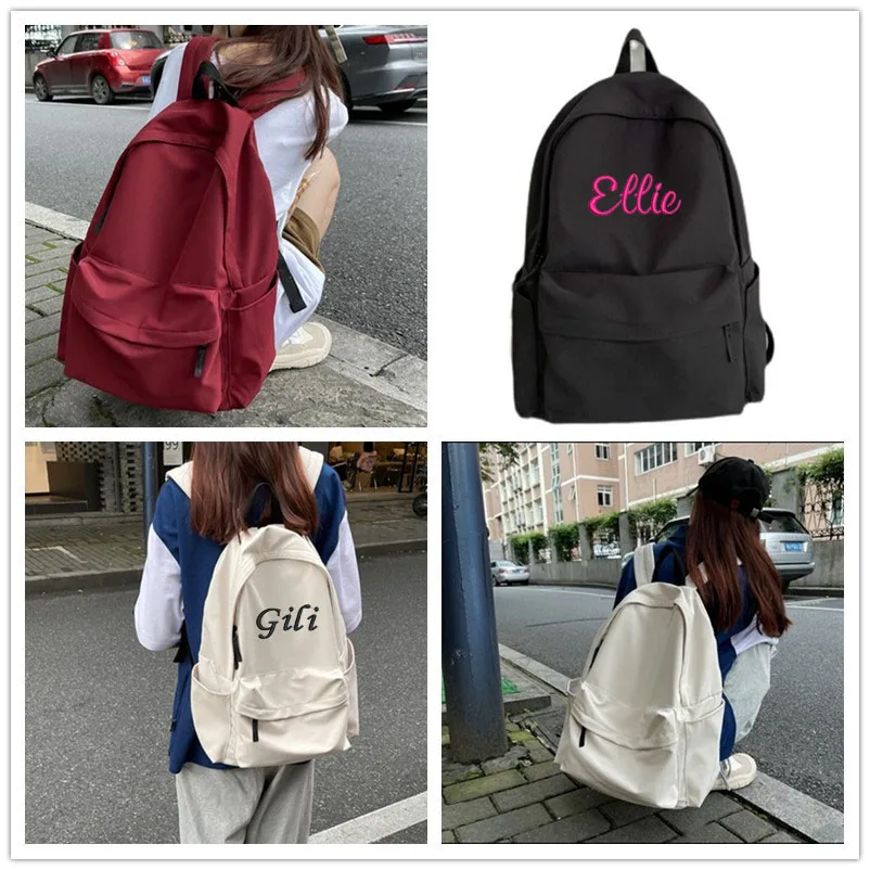 

Personalised Kids Backpack Embroidered with Name Initials Shoulder Bag For Teenager School Bag with Adjustable Straps Schoolbag