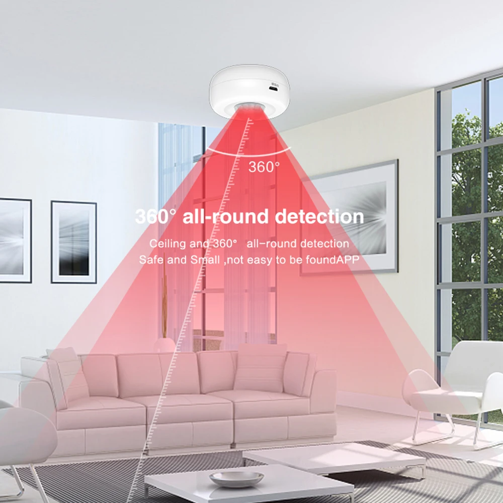 Tuya Smart Life WiFi USB Battery Powered Security Burglar Alarm Infrared Movement Human Body Alexa PIR Motion Sensors Detector
